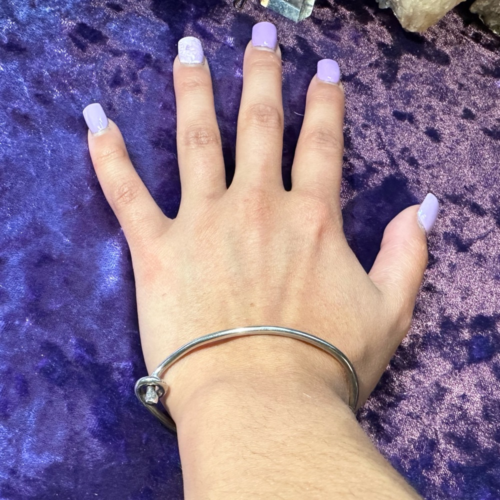 Sterling Silver Modernist Stacking Cuff Bracelet - image 3